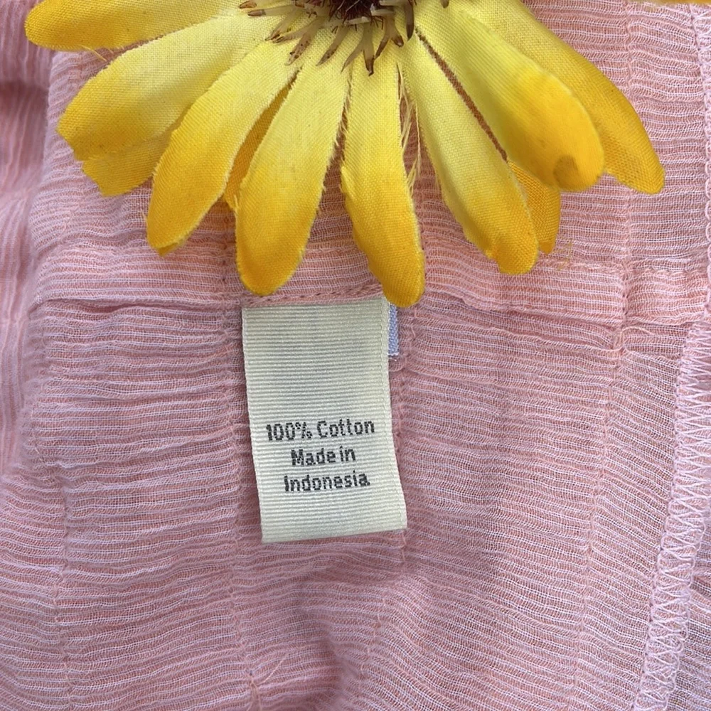 🌺 BOUTIQUE; Feminine & Flirty “BARBIE” Cotton Peach Ruffle Dress in Misses XS! - Picture 5 of 6